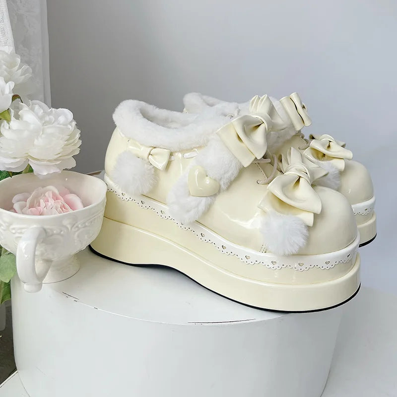 Lolita Platform Bow Short Boots